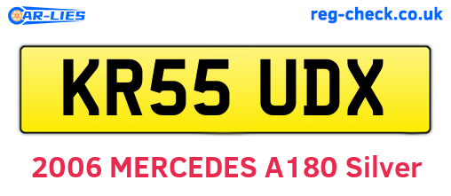 KR55UDX are the vehicle registration plates.