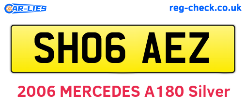 SH06AEZ are the vehicle registration plates.
