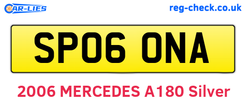 SP06ONA are the vehicle registration plates.