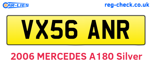 VX56ANR are the vehicle registration plates.