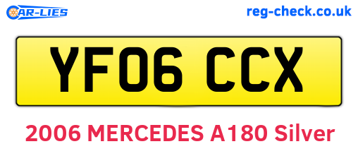 YF06CCX are the vehicle registration plates.