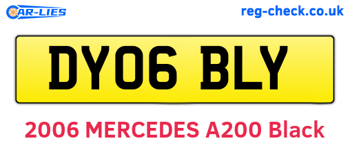 DY06BLY are the vehicle registration plates.