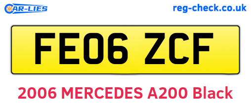 FE06ZCF are the vehicle registration plates.