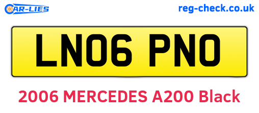 LN06PNO are the vehicle registration plates.