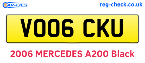 VO06CKU are the vehicle registration plates.