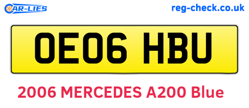 OE06HBU are the vehicle registration plates.