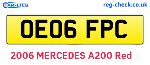 OE06FPC are the vehicle registration plates.