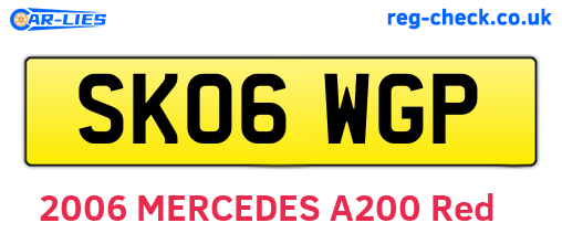 SK06WGP are the vehicle registration plates.