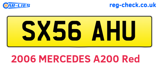 SX56AHU are the vehicle registration plates.
