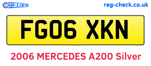 FG06XKN are the vehicle registration plates.