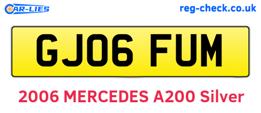 GJ06FUM are the vehicle registration plates.