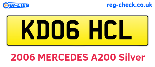 KD06HCL are the vehicle registration plates.