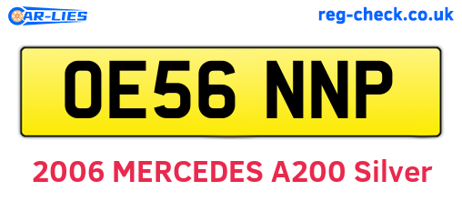 OE56NNP are the vehicle registration plates.