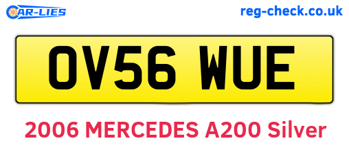 OV56WUE are the vehicle registration plates.