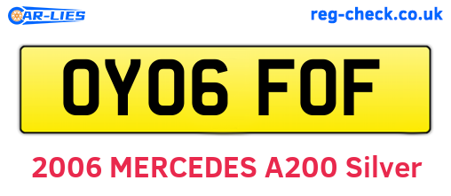 OY06FOF are the vehicle registration plates.