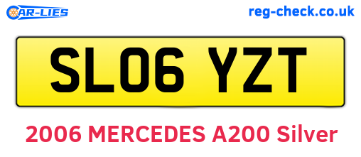 SL06YZT are the vehicle registration plates.