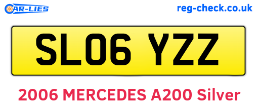 SL06YZZ are the vehicle registration plates.