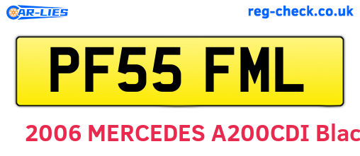 PF55FML are the vehicle registration plates.