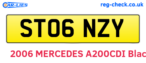 ST06NZY are the vehicle registration plates.