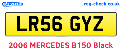 LR56GYZ are the vehicle registration plates.