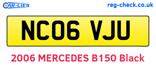 NC06VJU are the vehicle registration plates.