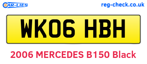 WK06HBH are the vehicle registration plates.
