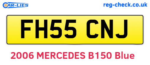 FH55CNJ are the vehicle registration plates.