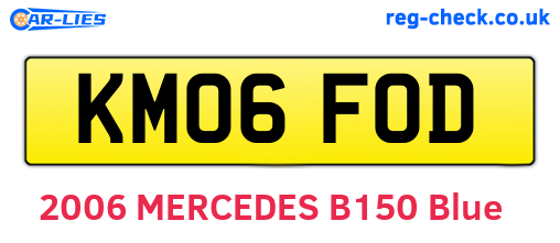 KM06FOD are the vehicle registration plates.