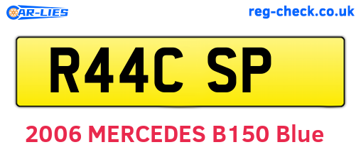 R44CSP are the vehicle registration plates.