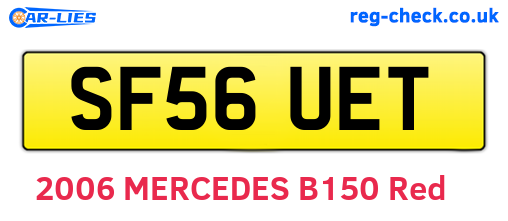 SF56UET are the vehicle registration plates.