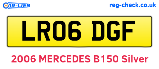 LR06DGF are the vehicle registration plates.
