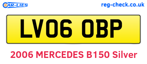 LV06OBP are the vehicle registration plates.