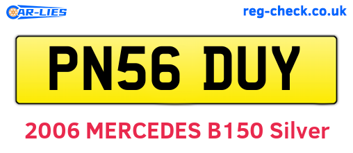 PN56DUY are the vehicle registration plates.