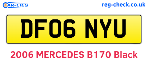 DF06NYU are the vehicle registration plates.