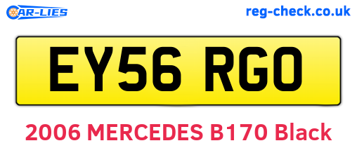EY56RGO are the vehicle registration plates.