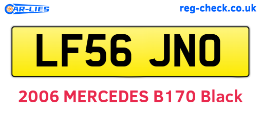 LF56JNO are the vehicle registration plates.