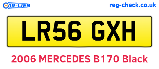 LR56GXH are the vehicle registration plates.