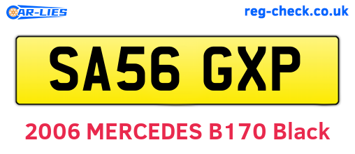 SA56GXP are the vehicle registration plates.
