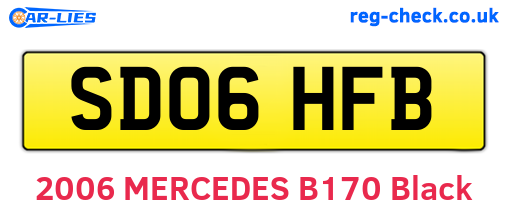 SD06HFB are the vehicle registration plates.