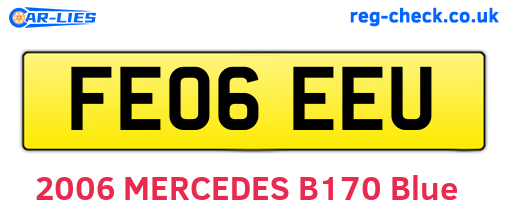 FE06EEU are the vehicle registration plates.