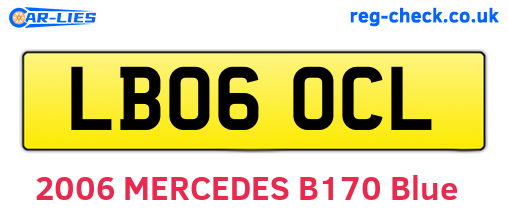 LB06OCL are the vehicle registration plates.