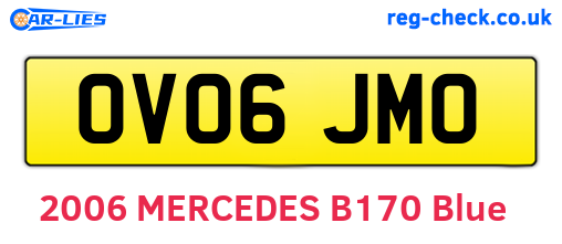 OV06JMO are the vehicle registration plates.