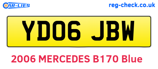 YD06JBW are the vehicle registration plates.
