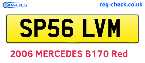 SP56LVM are the vehicle registration plates.