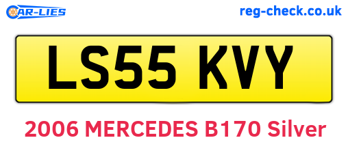 LS55KVY are the vehicle registration plates.