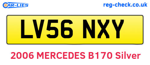 LV56NXY are the vehicle registration plates.