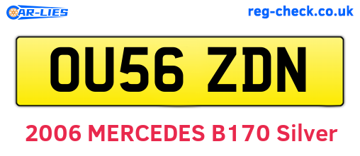 OU56ZDN are the vehicle registration plates.