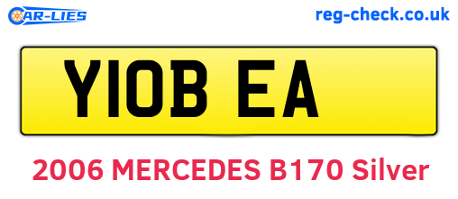 Y10BEA are the vehicle registration plates.
