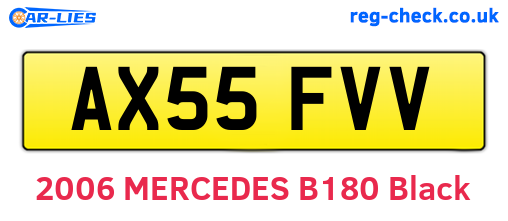 AX55FVV are the vehicle registration plates.