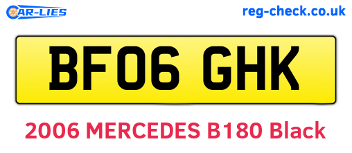 BF06GHK are the vehicle registration plates.